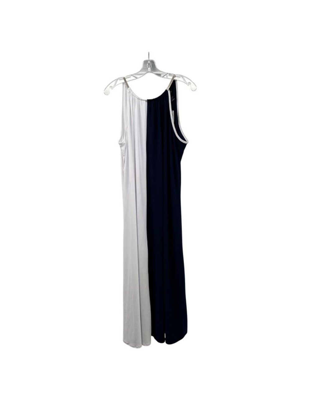 Ashley Stewart Swing Maxi Dress Colorblock Blue/White Sleeveless Size 22/24 New